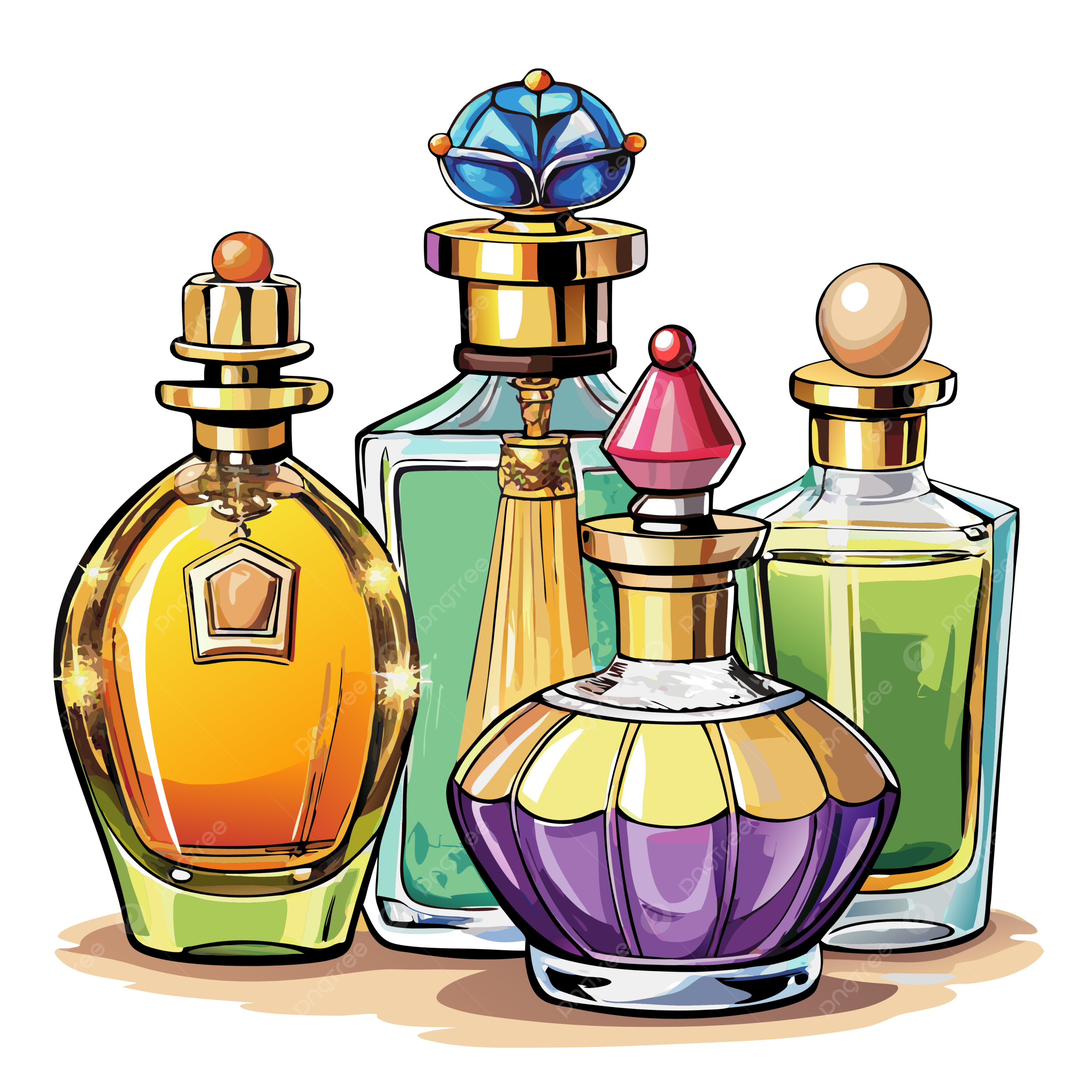 Botellas de perfume elegantes